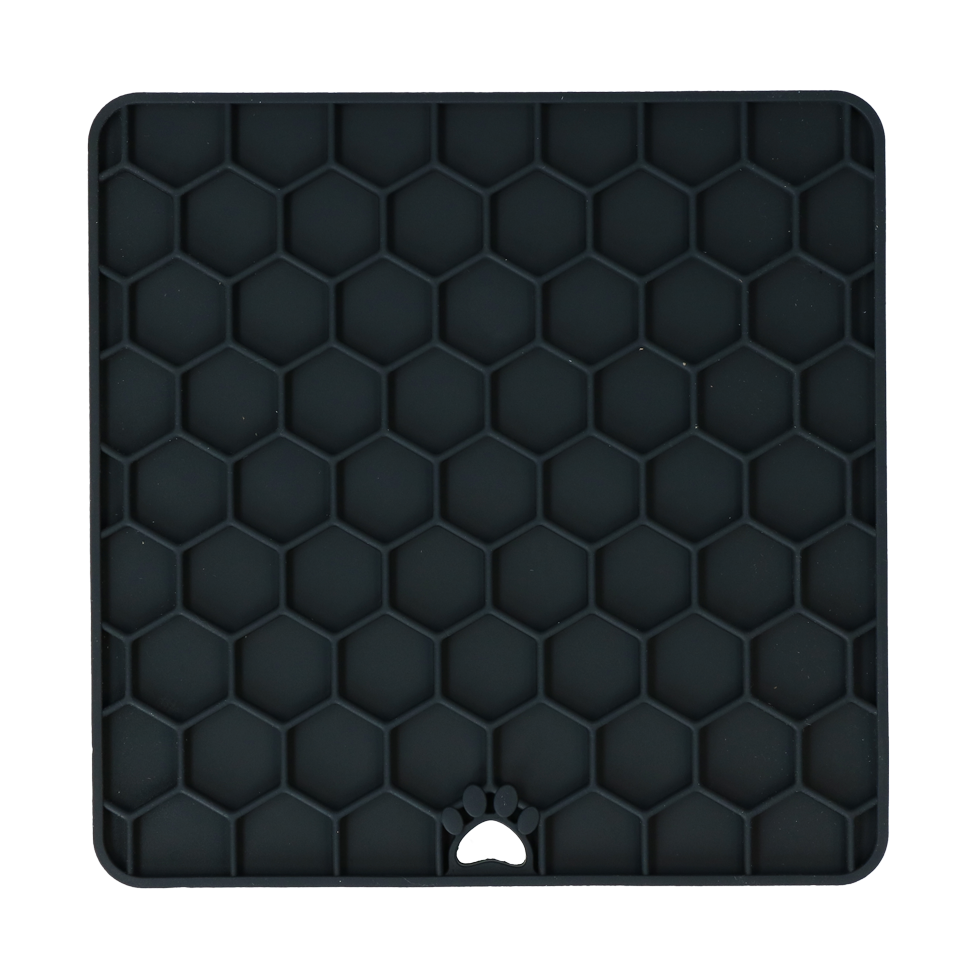 Eat Slow Live Longer Lick Mat Honeycomb Grijs - Kalmerende likmat voor honden - afbeelding 3