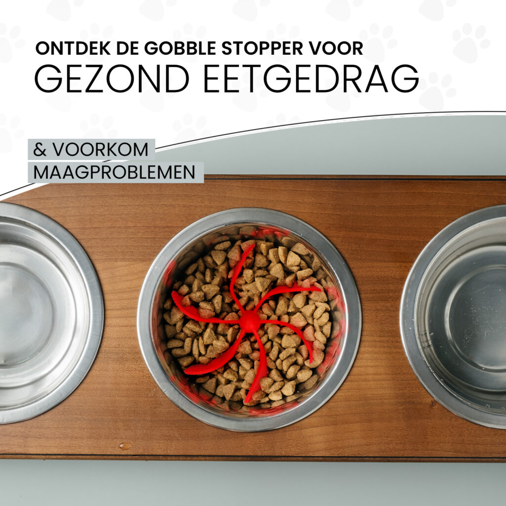 Eat Slow Live Longer Gobble Stopper Grijs M - Anti-schrok inzetstuk - afbeelding 4
