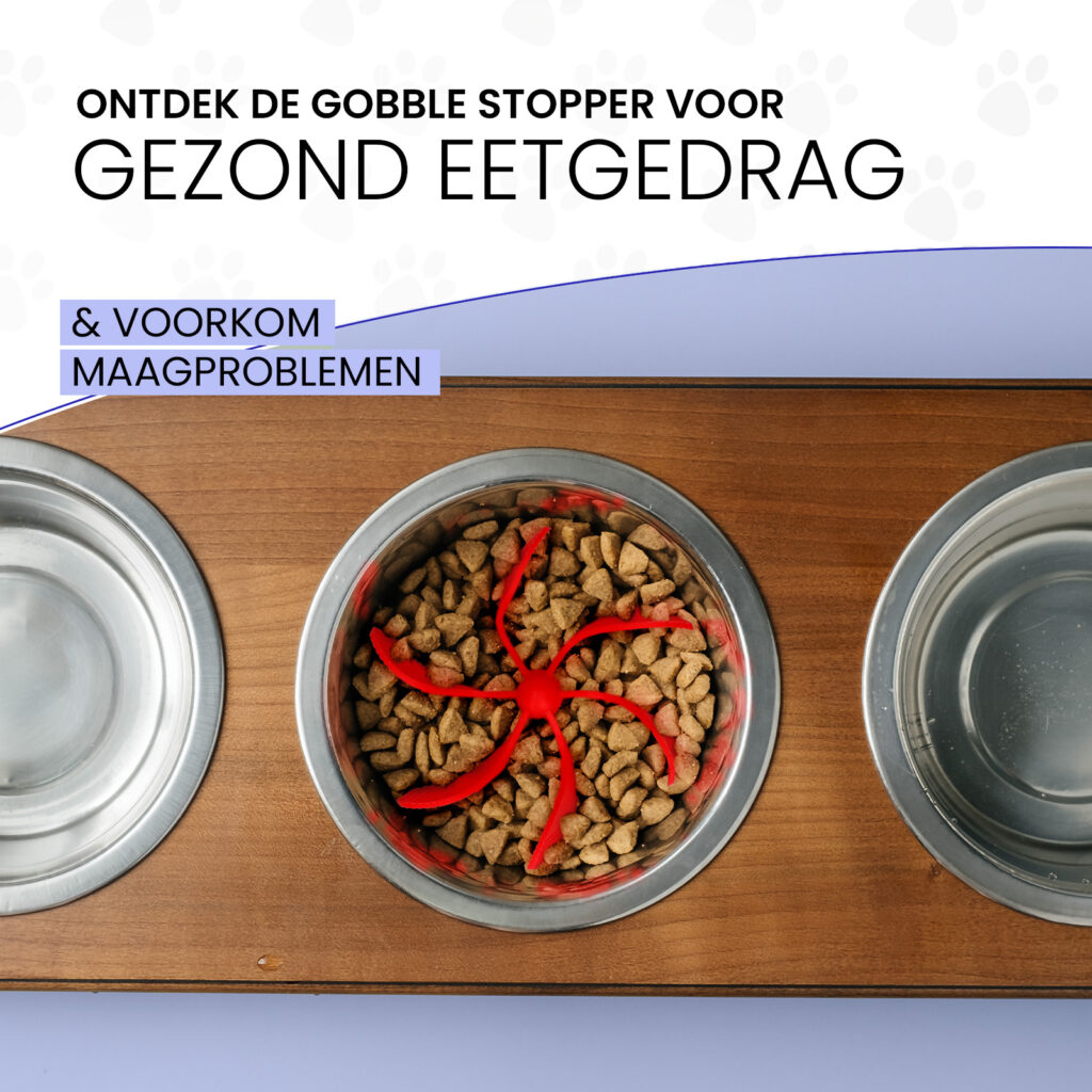 Eat Slow Live Longer Gobble Stopper Blauw M - Anti-schrok inzetstuk - afbeelding 4