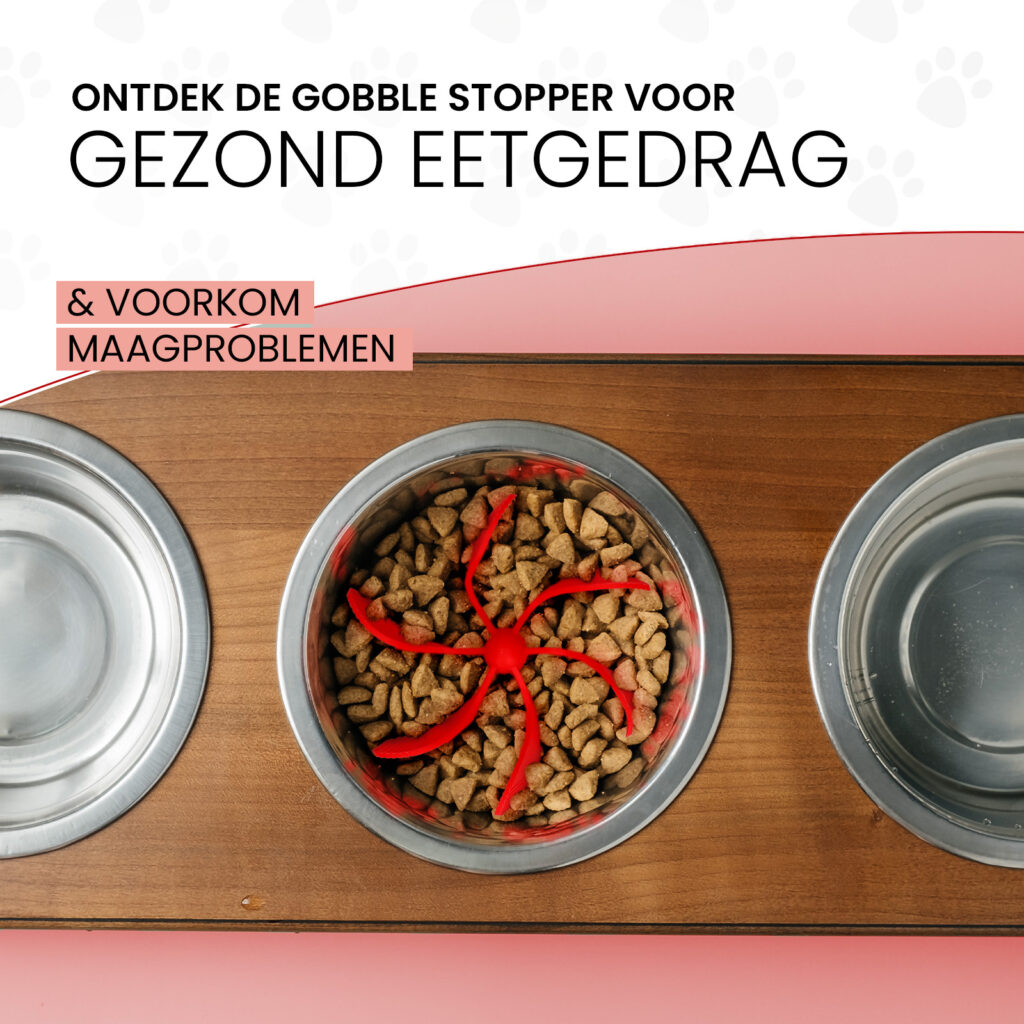 Eat Slow Live Longer Gobble Stopper Rood M - Anti-schrok inzetstuk - afbeelding 4
