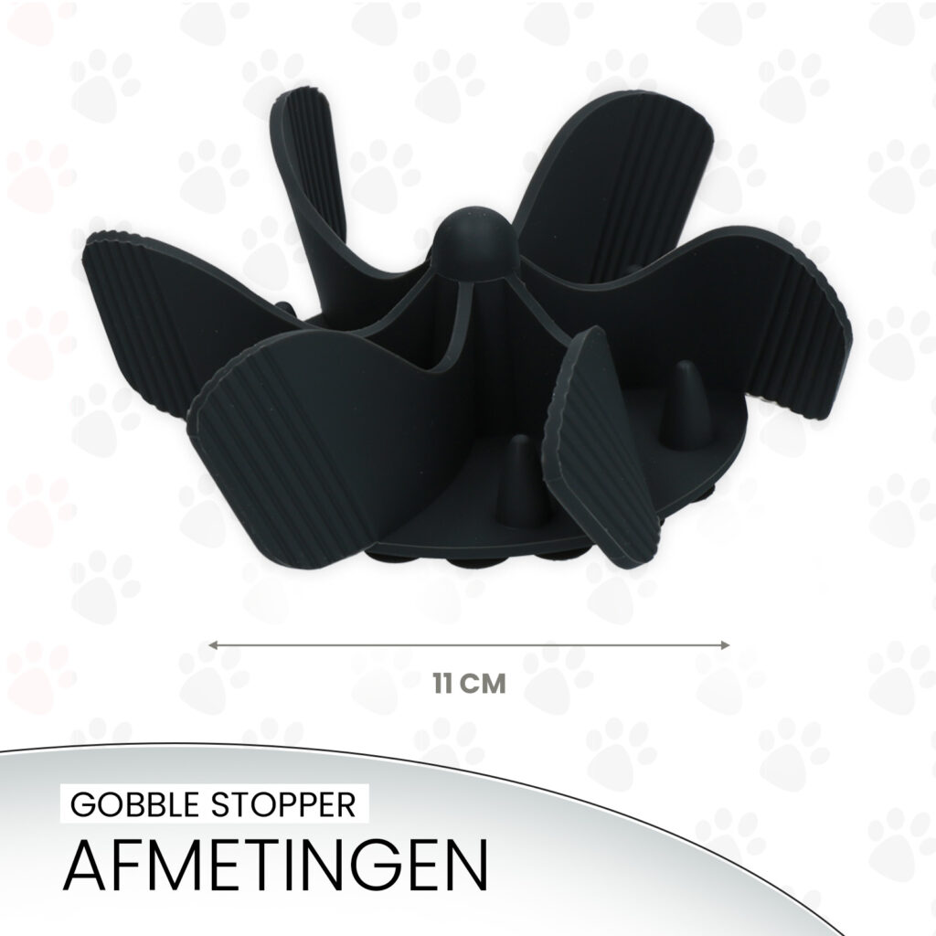 Eat Slow Live Longer Gobble Stopper Grijs M - Anti-schrok inzetstuk - afbeelding 5