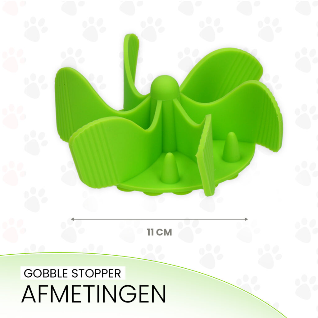 Eat Slow Live Longer Gobble Stopper Groen M - Anti-schrok inzetstuk - afbeelding 5