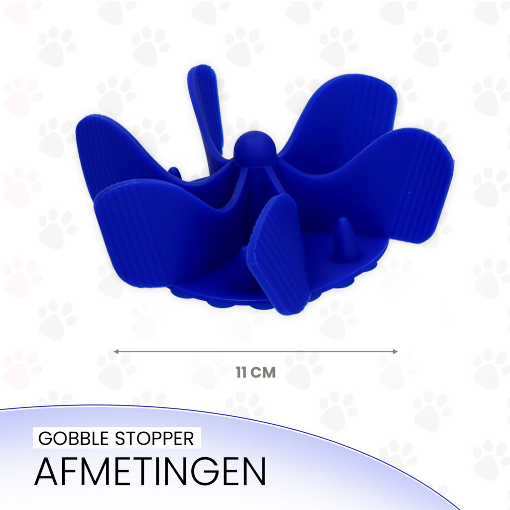 Eat Slow Live Longer Gobble Stopper Blauw M - Anti-schrok inzetstuk - afbeelding 5