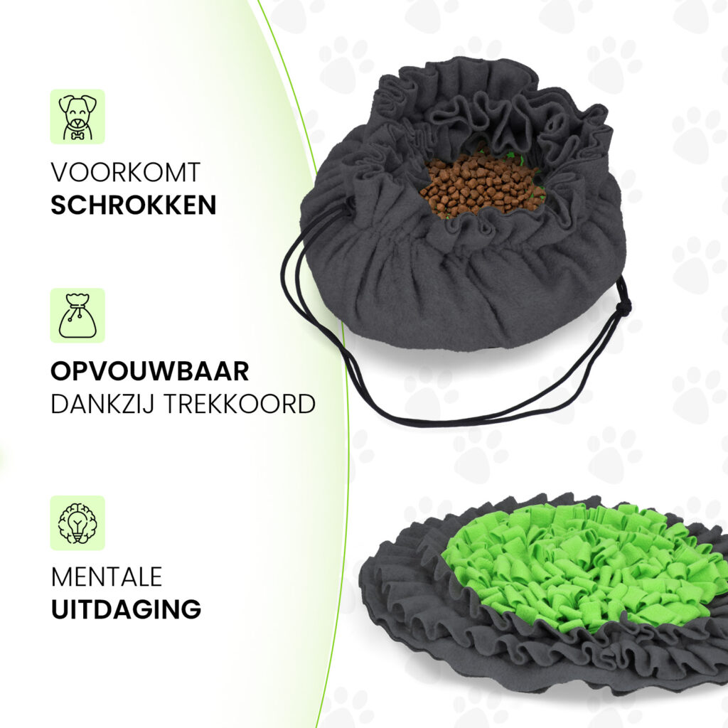 Eat Slow Live Longer Snuffle Mat Ø 50 cm - Snuffelmat voor Honden en Katten - afbeelding 6