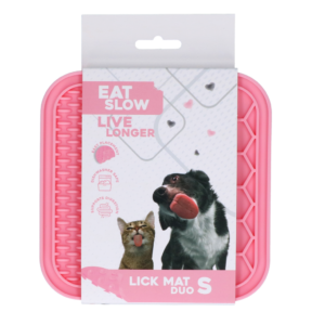 Eat Slow Live Longer Lick Mat Duo S Roze - Likmat voor Honden en Katten
