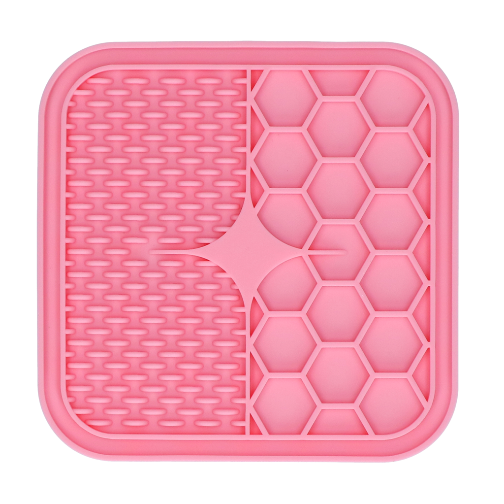 Eat Slow Live Longer Lick Mat Duo S Roze - Likmat voor Honden en Katten - afbeelding 2