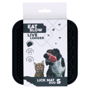 Eat Slow Live Longer Lick Mat Duo S Grijs - Likmat met 2 patronen