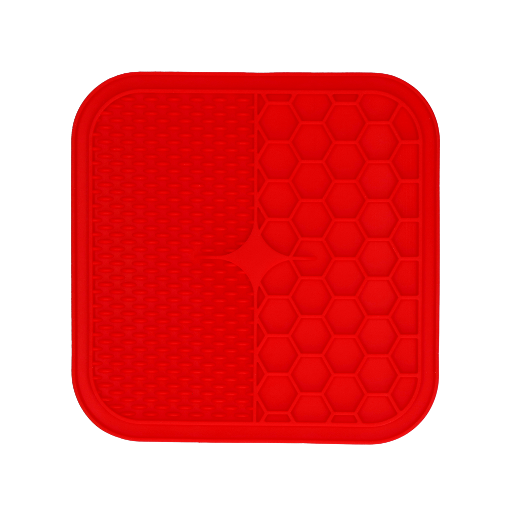 Eat Slow Live Longer Lick Mat Duo M Rood - 21 x 21 cm - afbeelding 2