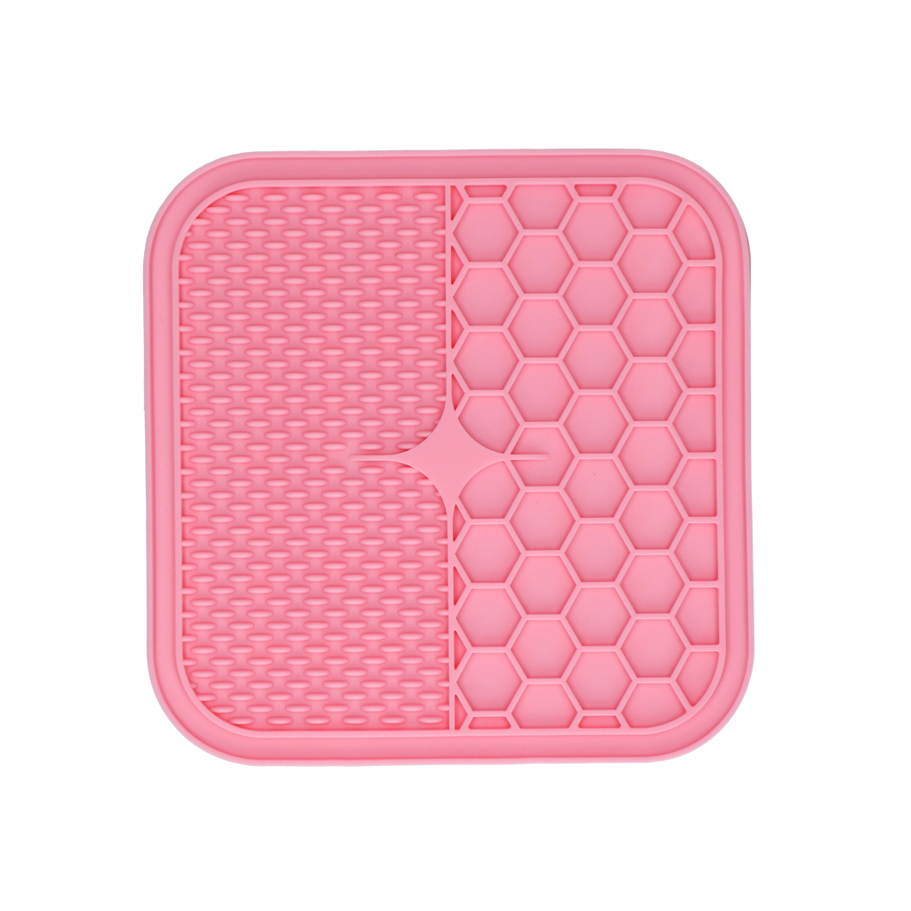 Eat Slow Live Longer Lick Mat Duo M Roze - 21 x 21 cm - afbeelding 2
