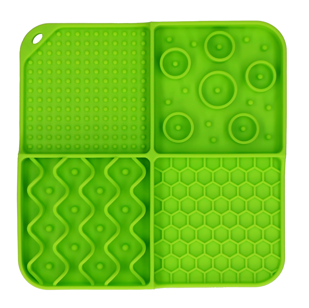 Eat Slow Live Longer Lick Mat Rectangle Groen 21 x 21 cm - afbeelding 2