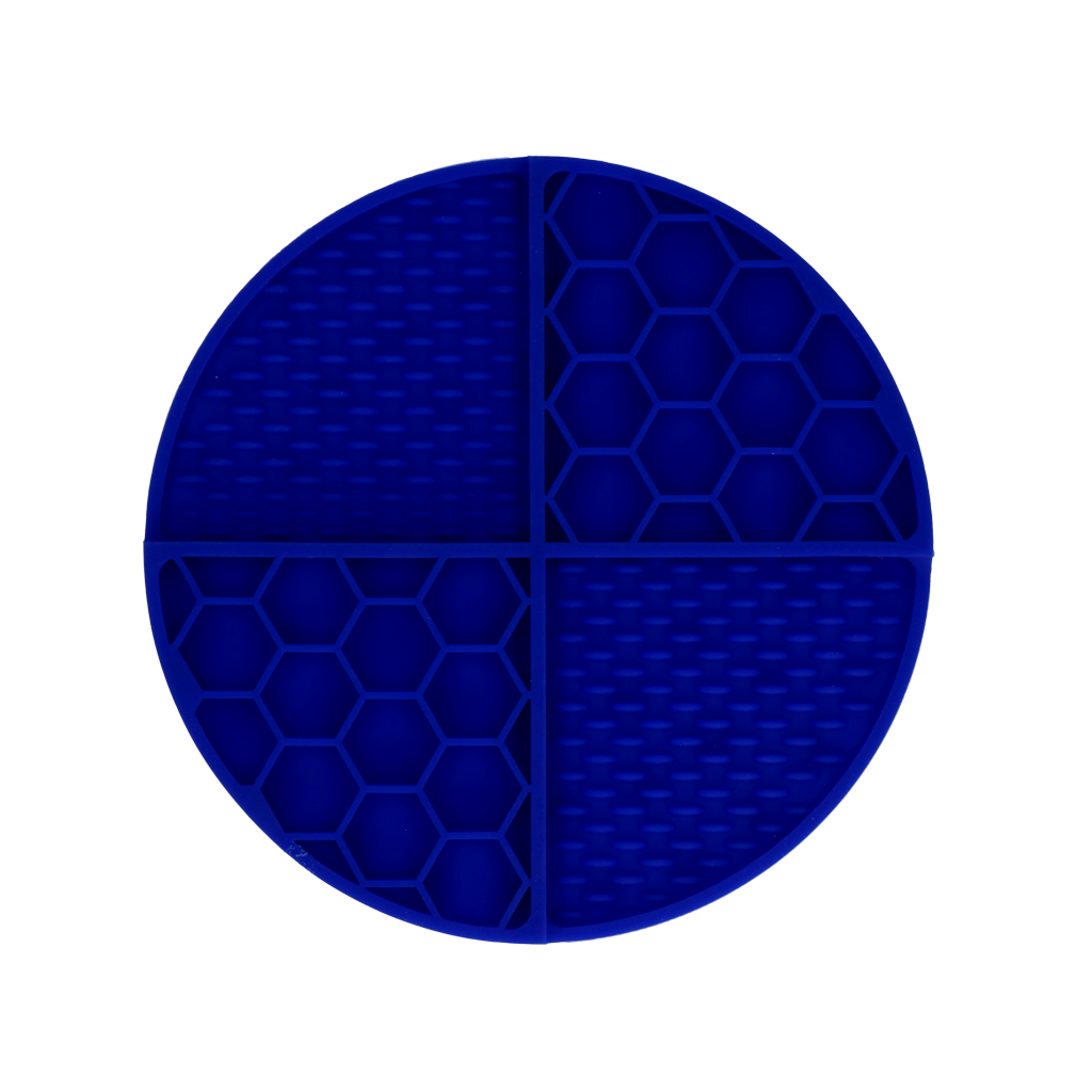 Eat Slow Live Longer Lick Mat Rond Blauw 21 cm - afbeelding 2
