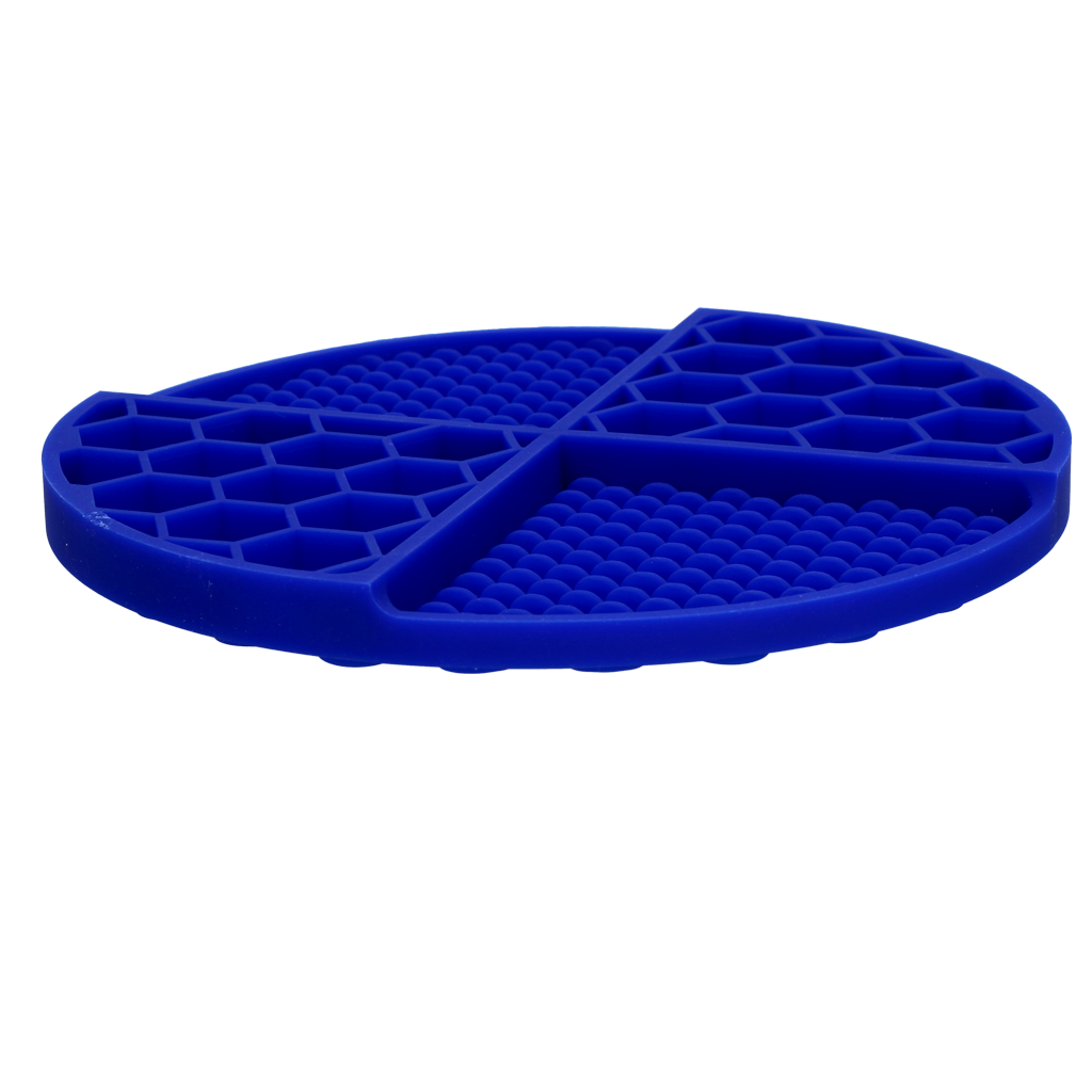 Eat Slow Live Longer Lick Mat Rond Blauw 21 cm - afbeelding 3