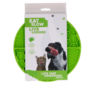 Eat Slow Live Longer Lick Mat Ronde 21 cm Groen