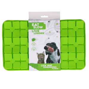 Eat Slow Live Longer Lick Mat Flower Groen 21 x 34 cm