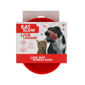Eat Slow Live Longer Lick Mat Wobble Bowl Rood - 17 cm