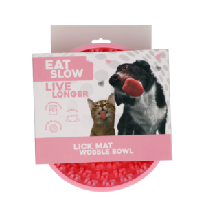Eat Slow Live Longer Lick Mat Wobble Bowl Roze - 17 cm