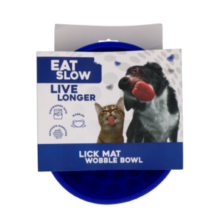 Eat Slow Live Longer Lick Mat Wobble Bowl Blauw - Anti-Schrok Kom