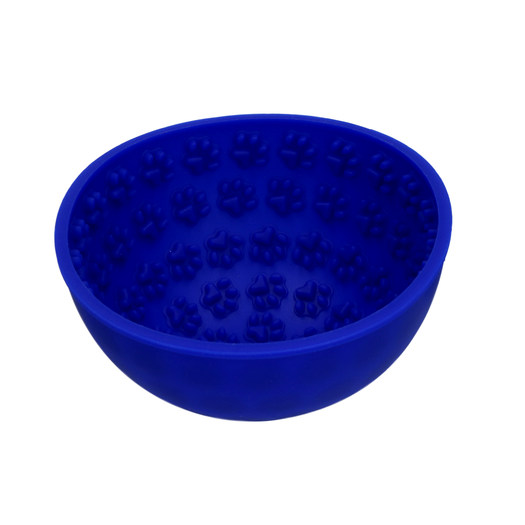 Eat Slow Live Longer Lick Mat Wobble Bowl Blauw - Anti-Schrok Kom - afbeelding 3