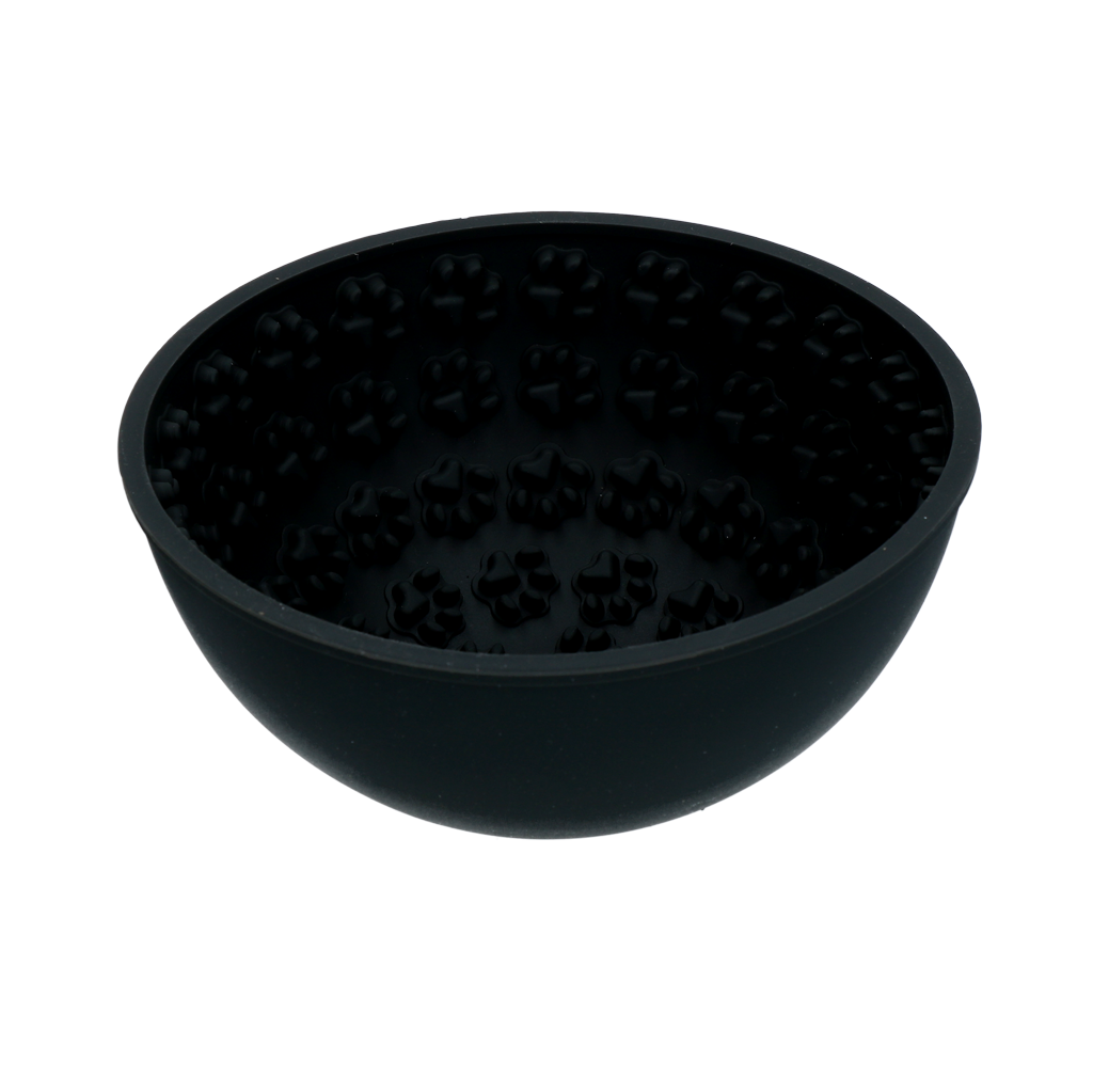 Eat Slow Live Longer Lick Mat Wobble Bowl Grijs - Anti-schrok kom - afbeelding 3