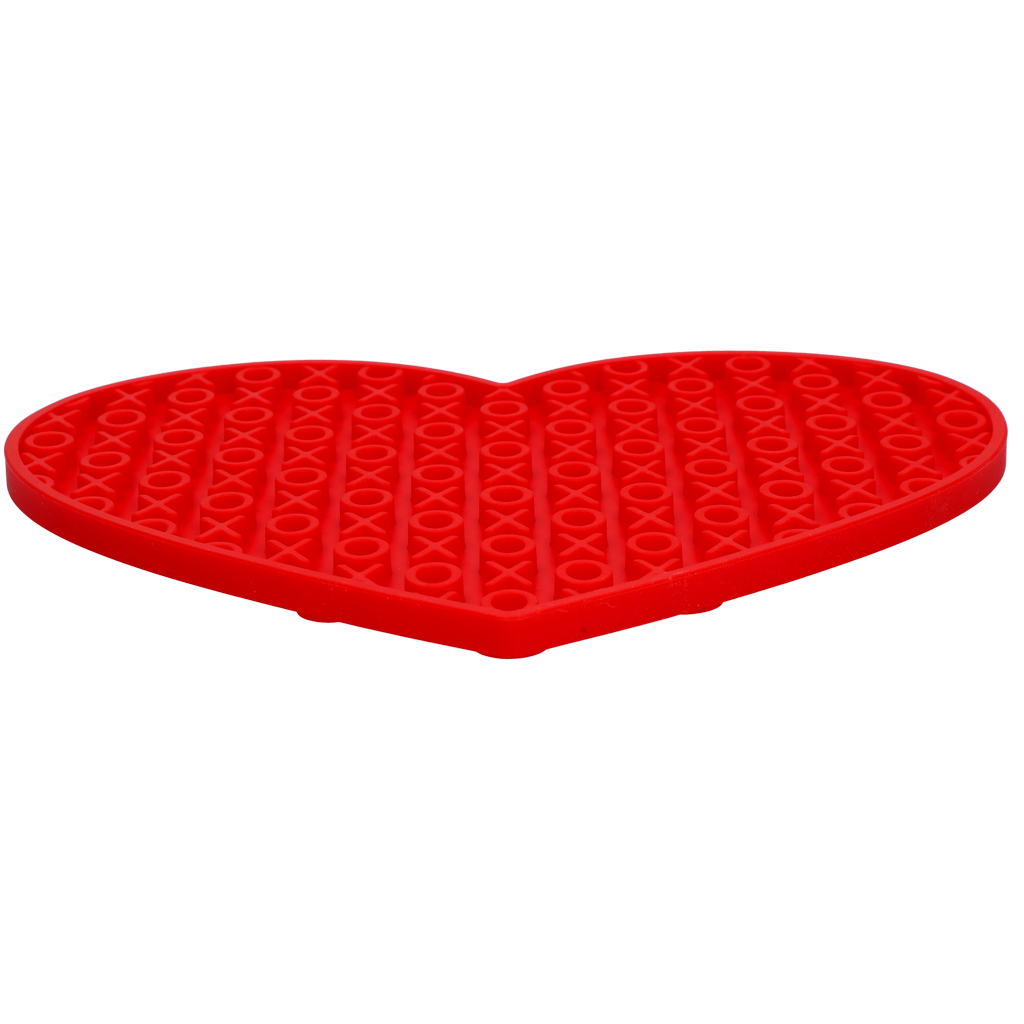 Eat Slow Live Longer Lick Mat Lovely Heart Rood - 19 x 23 cm - afbeelding 3