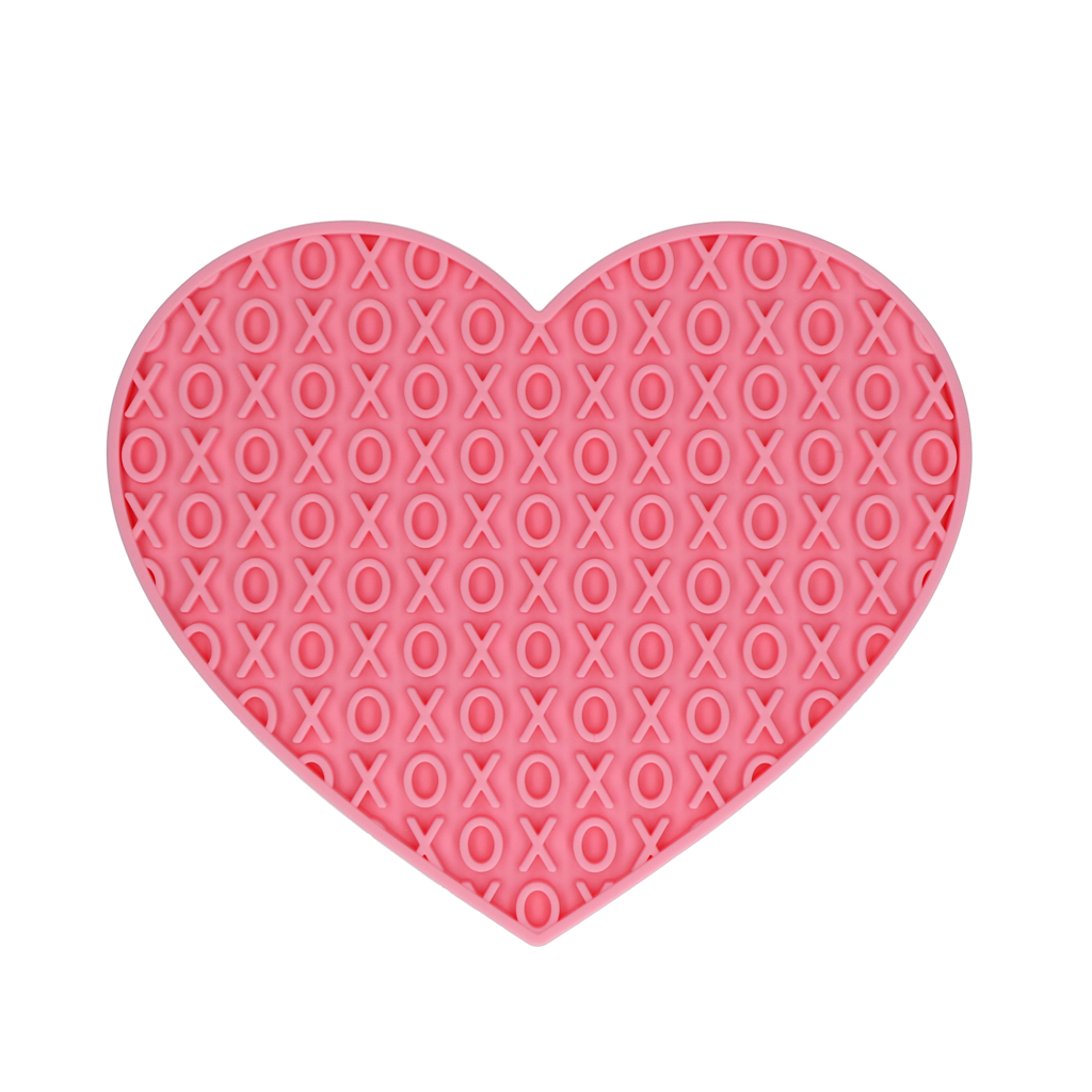 Eat Slow Live Longer Lick Mat Lovely Heart Roze 19 x 23 cm - afbeelding 2