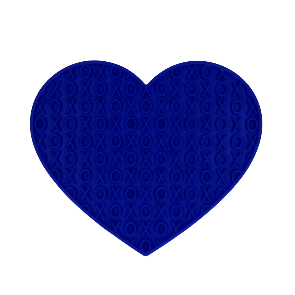 Eat Slow Live Longer Lick Mat Lovely Heart Blauw 19 x 23 cm - afbeelding 2