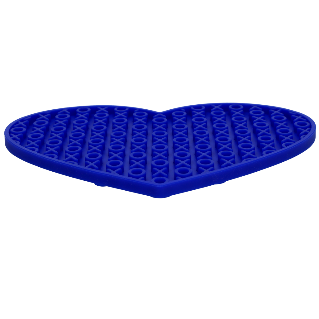 Eat Slow Live Longer Lick Mat Lovely Heart Blauw 19 x 23 cm - afbeelding 3