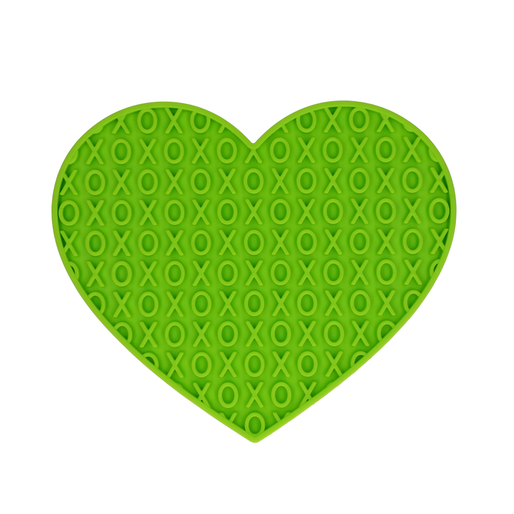 Eat Slow Live Longer Lick Mat Lovely Heart Groen 19 x 23 cm - afbeelding 2
