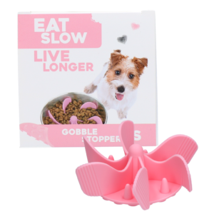 Eat Slow Live Longer Gobble Stopper Roze S - Anti-schrok inzetstuk