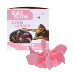 Eat Slow Live Longer Gobble Stopper Roze M - Anti-Schrok Inzetstuk