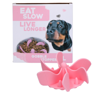 Eat Slow Live Longer Gobble Stopper Roze L - Anti-schrok inzetstuk