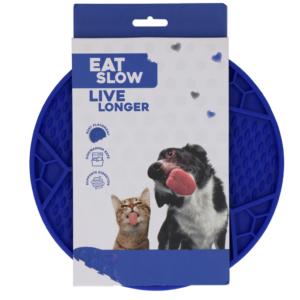 Eat Slow Live Longer Lick Mat Soccer Ball Blauw Ø 22 cm
