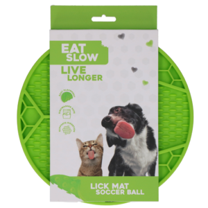 Eat Slow Live Longer Lick Mat Soccer Ball Groen Ø 22 cm