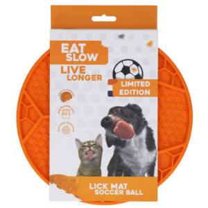 Eat Slow Live Longer Lick Mat Soccer Ball Oranje 22 cm (Limited Edition WK)