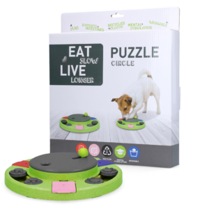 Eat Slow Live Longer Puzzle Circle - Voerpuzzel voor Honden