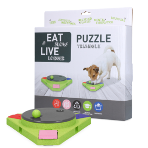 Eat Slow Live Longer Puzzle Triangle - Voerpuzzel voor Honden