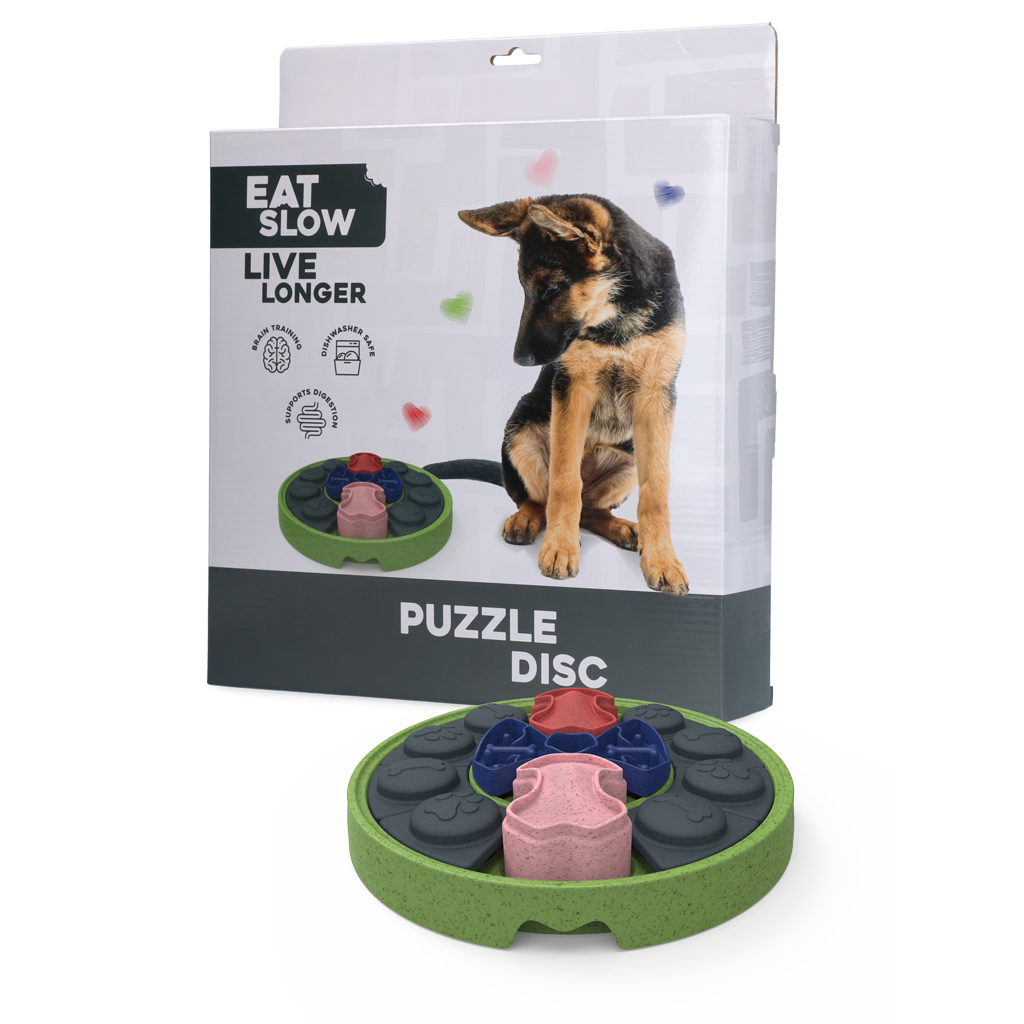 Eat Slow Live Longer Puzzle Disc - Voerpuzzel voor Honden - afbeelding 1