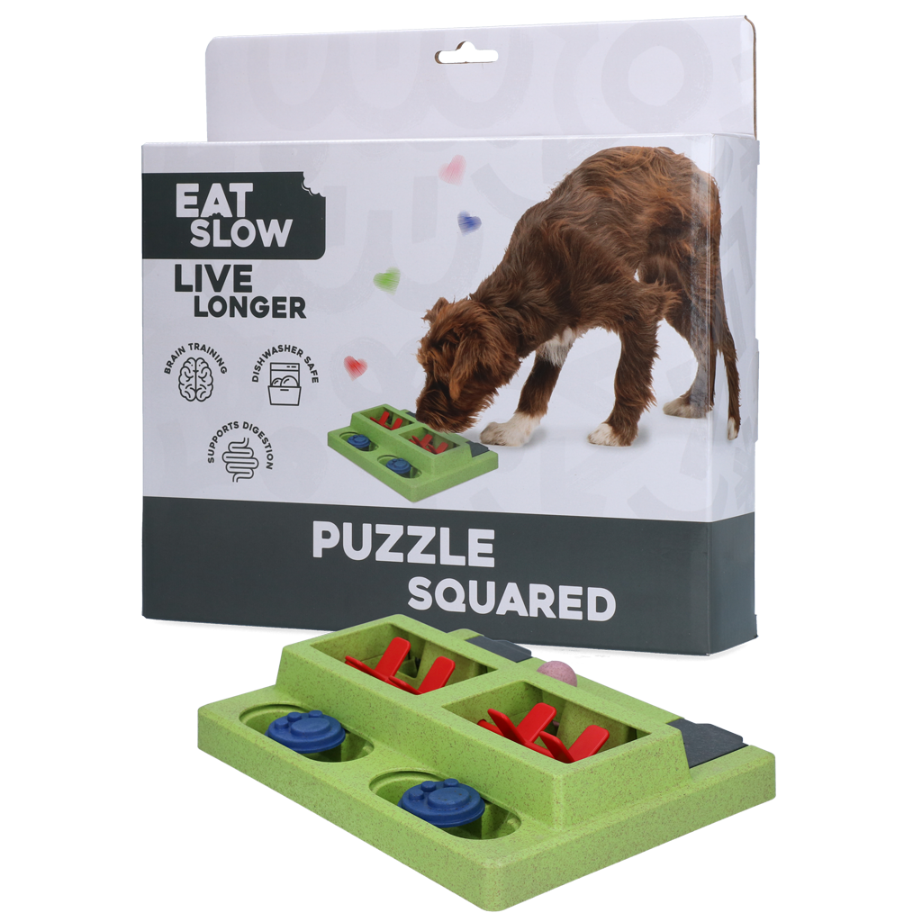Eat Slow Live Longer Puzzle Squared - Voerpuzzel voor Honden - afbeelding 1