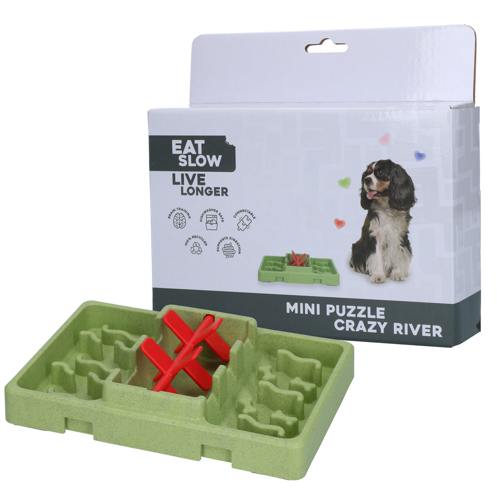 Eat Slow Live Longer Mini Puzzle Crazy River - Voerpuzzel voor Kleine Honden - afbeelding 1