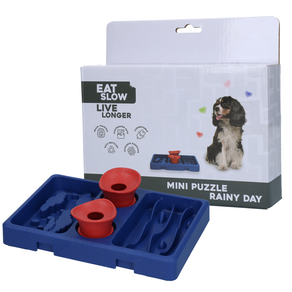 Eat Slow Live Longer Mini Puzzle Rainy Day - Voerpuzzel voor Kleine Honden - afbeelding 1