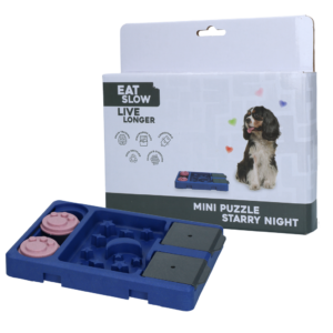 Eat Slow Live Longer Mini Puzzle Starry Night voor kleine honden