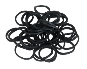 Elastiekjes rubber zwart - Merkloos
