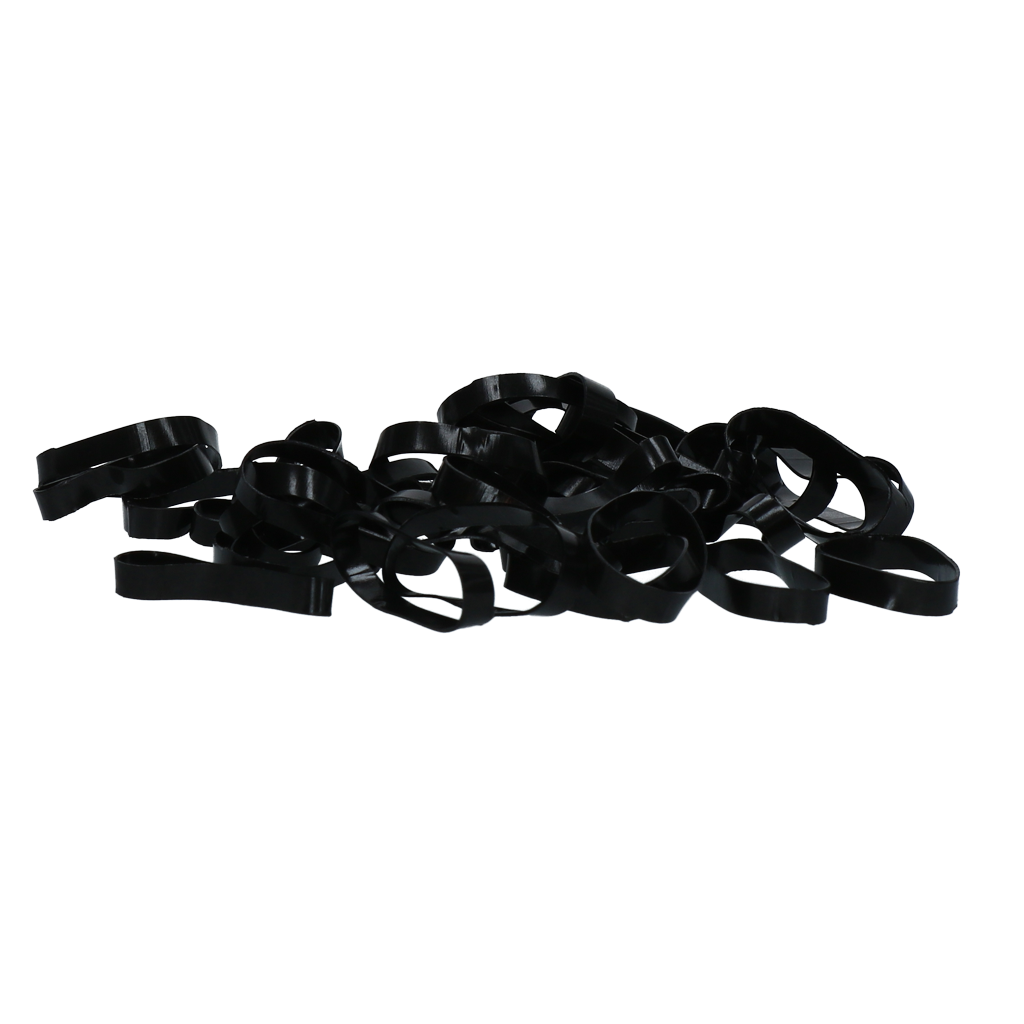 Excellent Horse Rubber Bands Silicone Black - 500 stuks - afbeelding 2