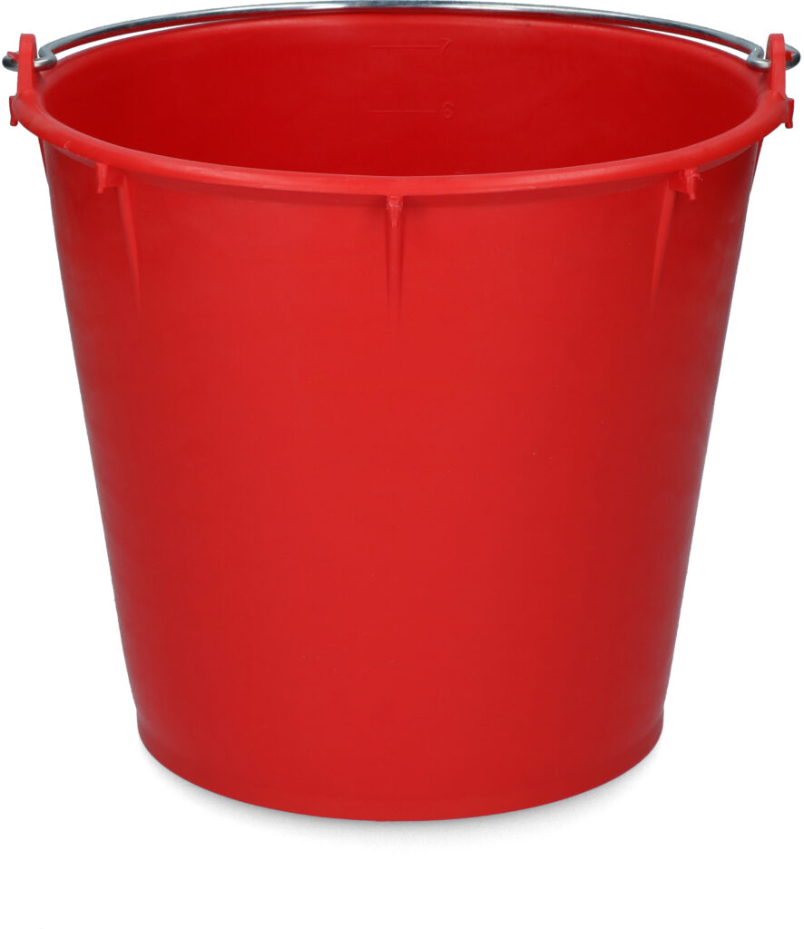 Vplast Emmer 7 l met Beugel Rood - afbeelding 1