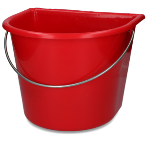 Vplast Emmer met vlakke kant 15 l Rood - Ergonomisch ontwerp