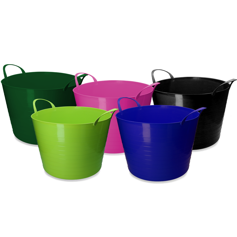 vPlast Emmer V-Trug Flexi 65 l Limoen - Stevige en Flexibele Mand - afbeelding 2