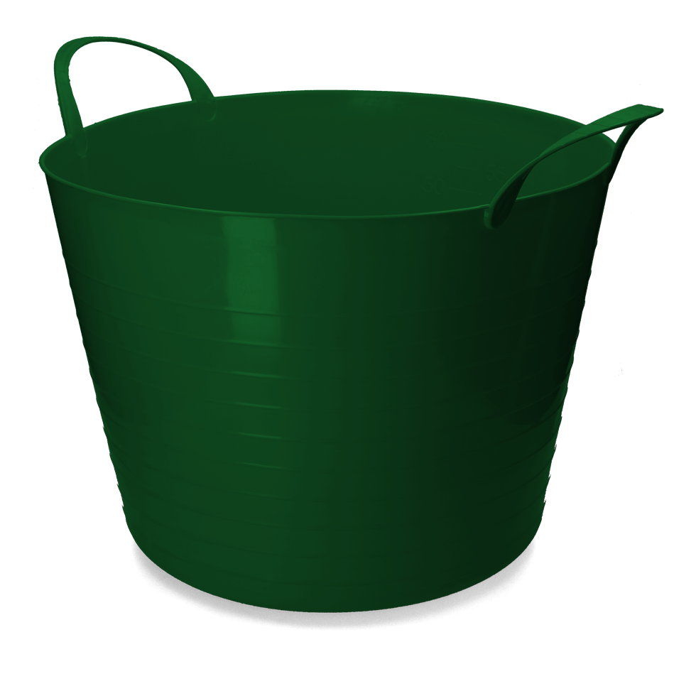 vPlast Emmer V-Trug Flexi 65 l Groen - Stevige en Flexibele Emmer - afbeelding 1