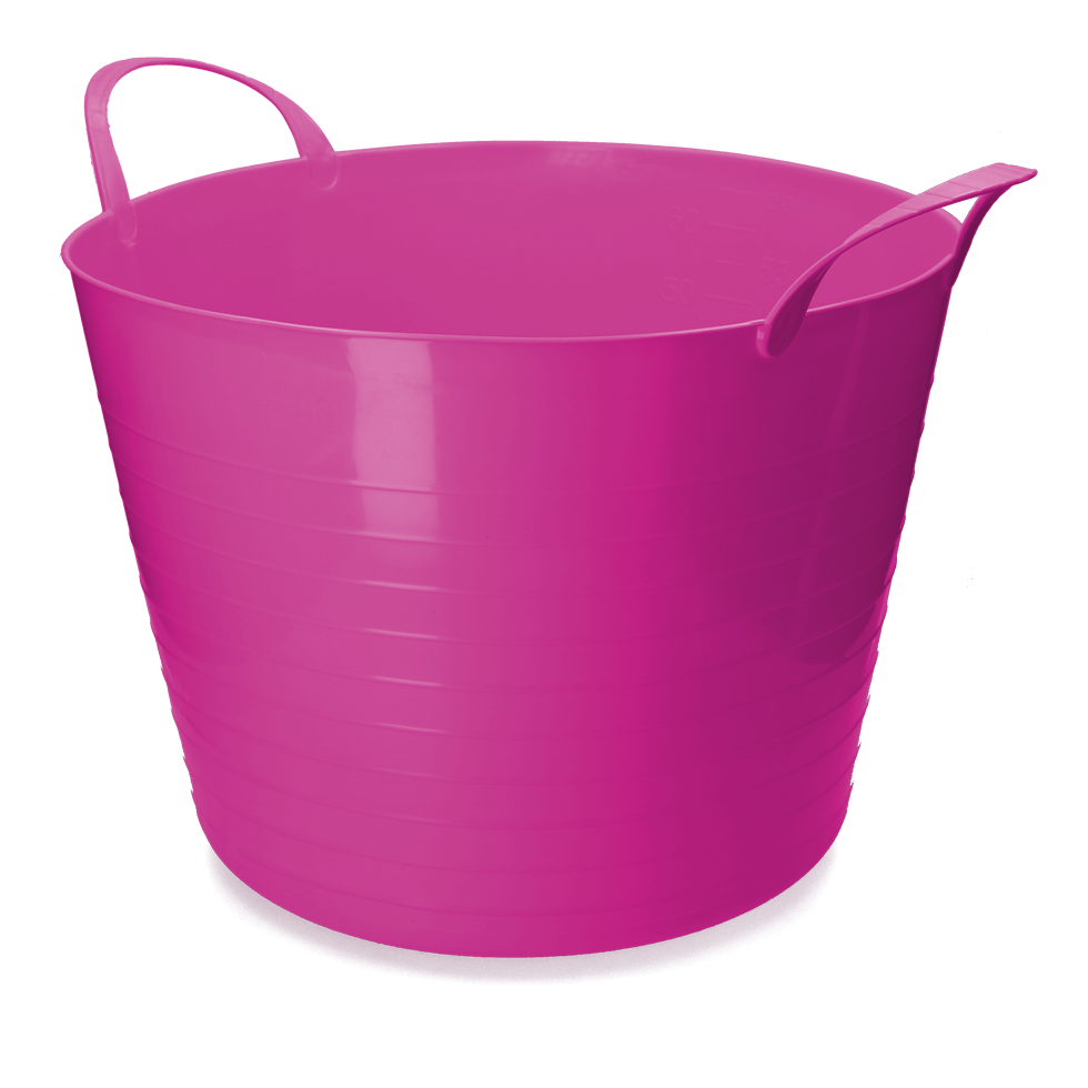 vPlast Emmer V-Trug Flexi 65 l Roze - Robuuste en flexibele kunststof emmer - afbeelding 1