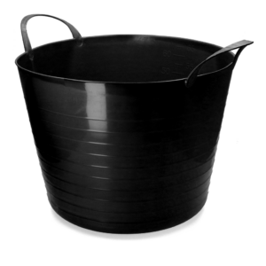 vPlast Emmer V-Trug Flexi 65 l Zwart - Robuuste en Flexibele Mand