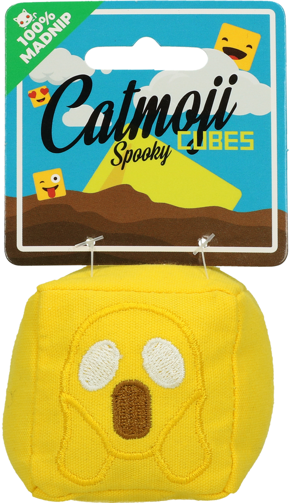 Catmoji Cube Spooky - Speelgoed gevuld met MADNIP, 7 cm - afbeelding 3